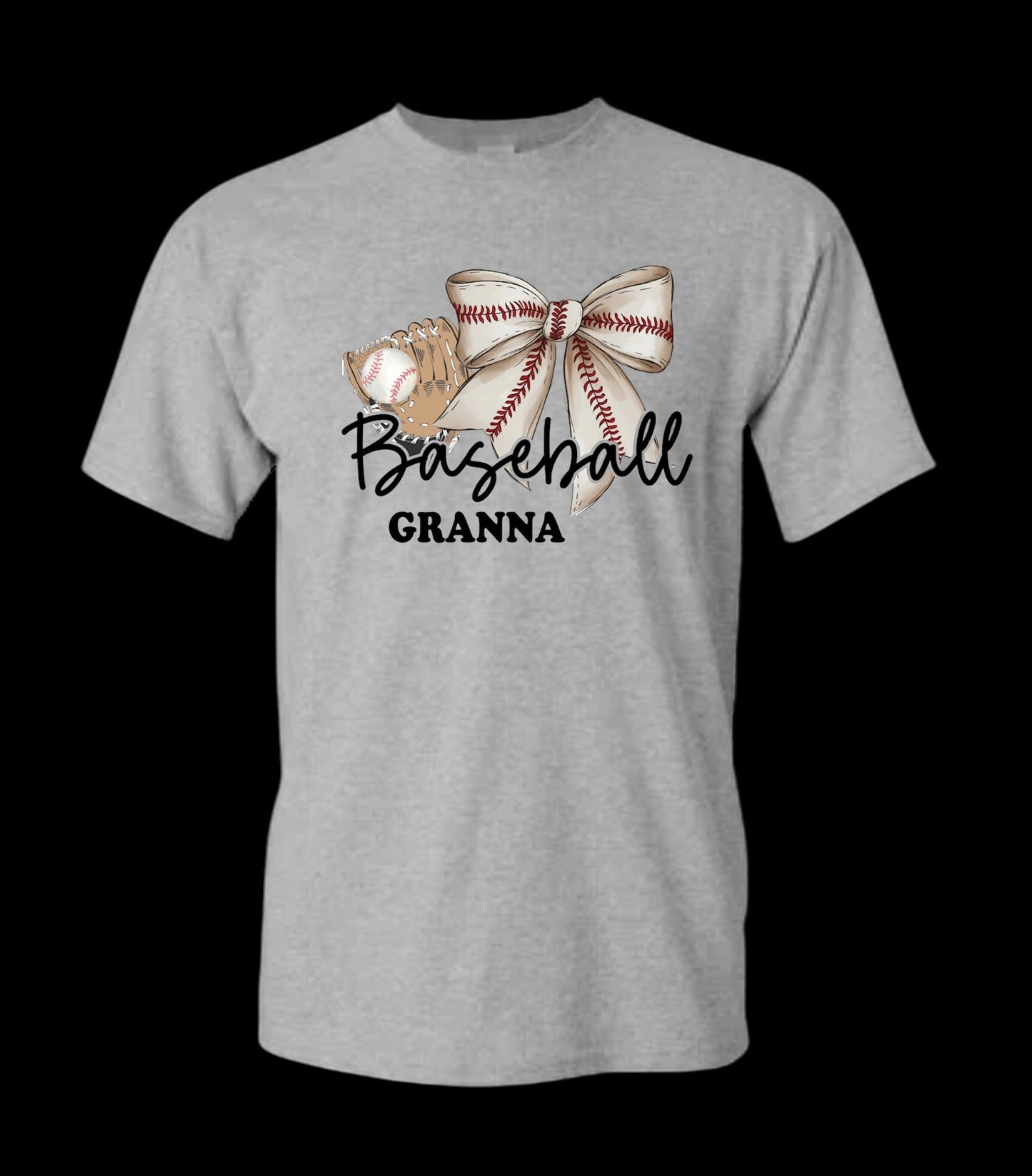 CUSTOM NAME Baseball with Bow & Glove
