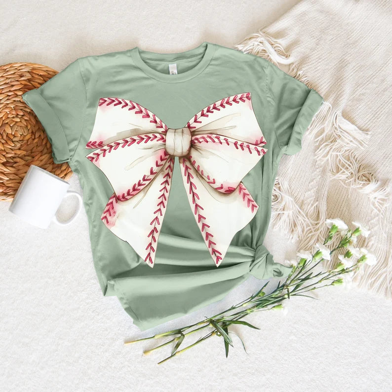 Comfort color customizable softball & baseball bows