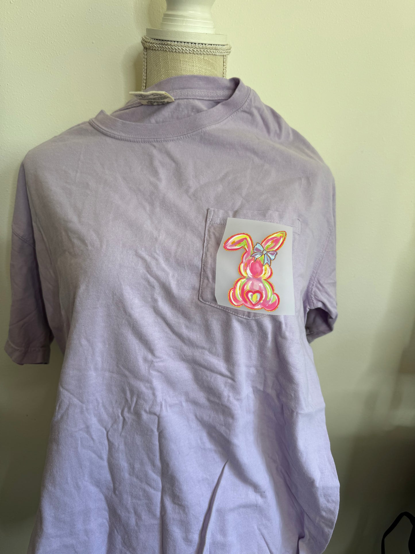 Comfort color Pocket Bunny-Quick sale