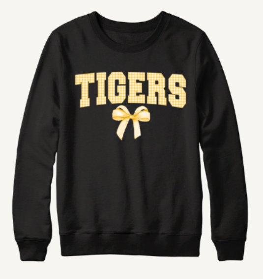 Tigers Plaid Bow