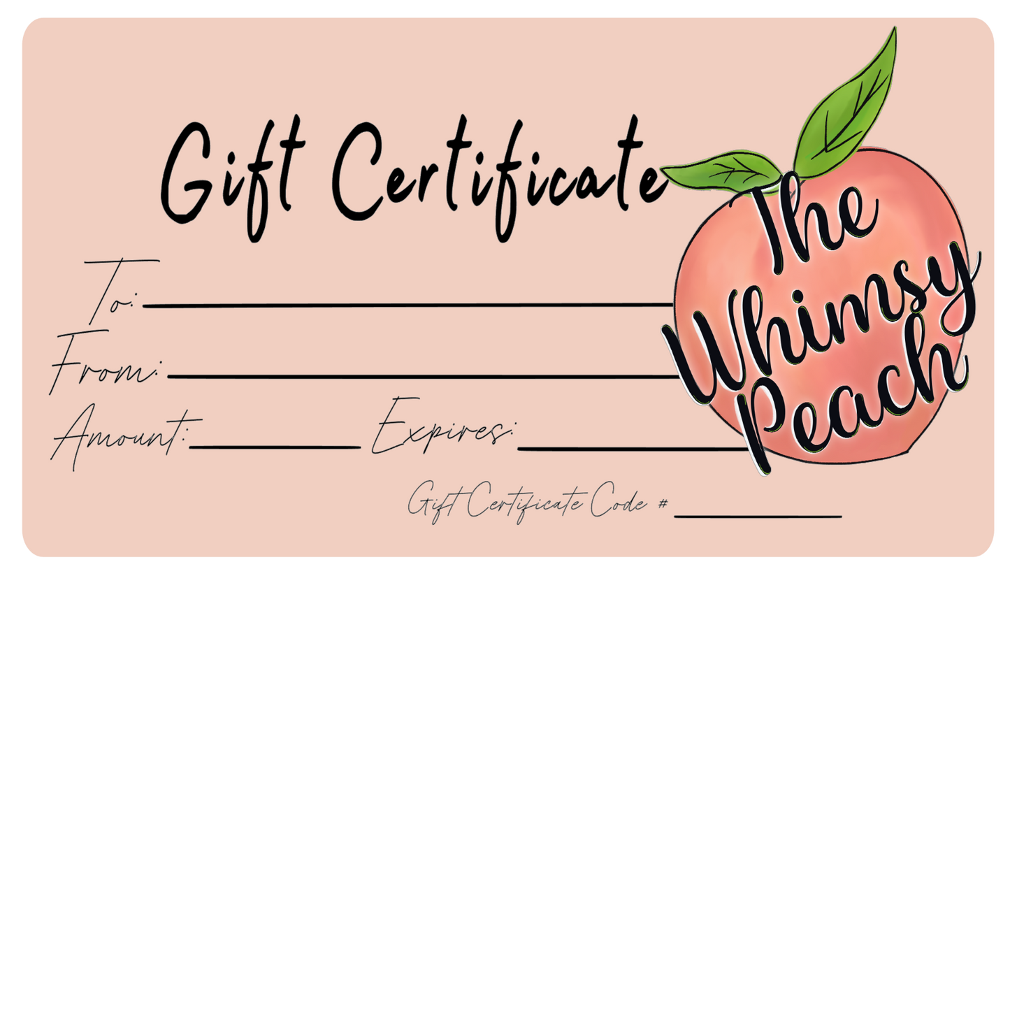 The Whimsy Peach Gift Card-Digital