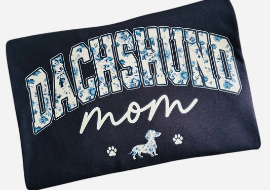 Blue Floral Dachsund Mom