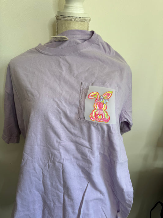 Comfort color Pocket Bunny-Quick sale